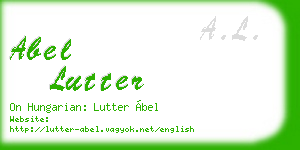 abel lutter business card