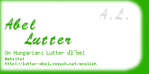 abel lutter business card